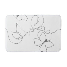 Minimalistisk fjärilsbadmatt badrumsmatta