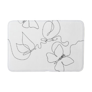 Minimalistisk fjärilsbadmatt badrumsmatta