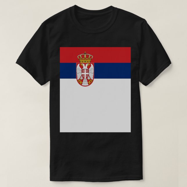 Minimalistisk Flagga i Serbien T Shirt (Design framsida)