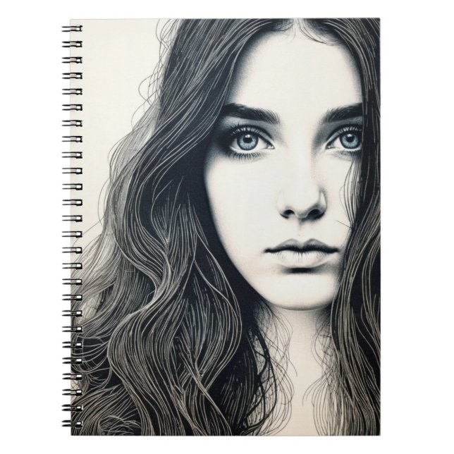 Minimalistisk flicka | Journal Anteckningsbok (Framsidan)