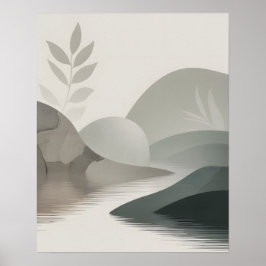 Minimalistisk flod poster