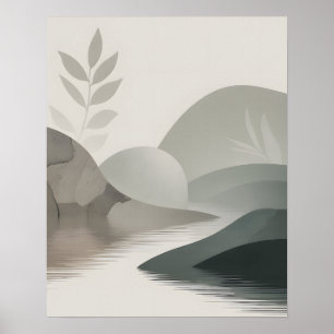 Minimalistisk flod poster