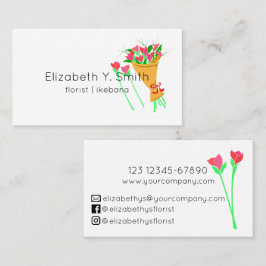Minimalistisk florist visitkort