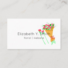 Minimalistisk florist visitkort