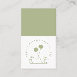 Minimalistisk floristisk verksamhet visitkort