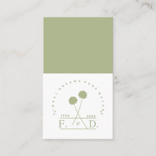 Minimalistisk floristisk verksamhet visitkort
