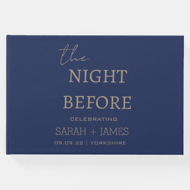 Minimalistisk flotta före Bröllop Gästböcker (Framsida)