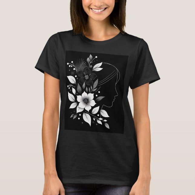 Minimalistisk Flower T-Shirt (Framsida)