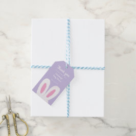 Minimalistisk fluffy-babydusch presentetikett