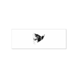 Minimalistisk flygande fredsduva grafisk t-shirt självfärgande stämpel