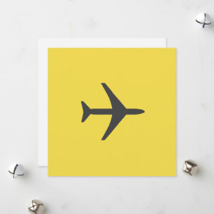 Minimalistisk flygplansflygning med Flygplan Julkort