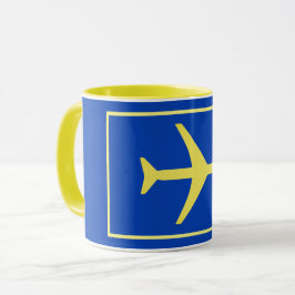 Minimalistisk flygplansflygning med Flygplan Mugg
