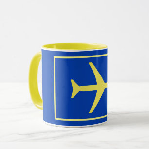Minimalistisk flygplansflygning med Flygplan Mugg
