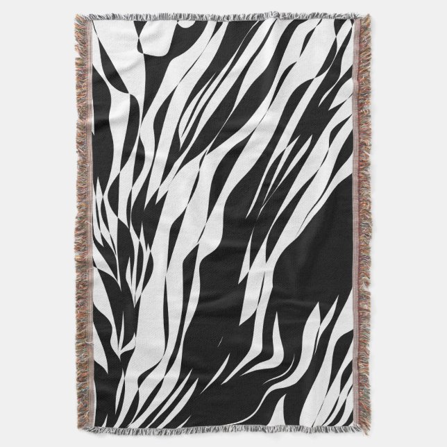 Minimalistisk flytande zebra  filt (Framsidan Vertikal)