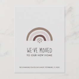 Minimalistisk Flytta av regnavets nya hemmabruk Meddelande Vykort