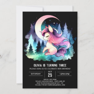 Minimalistisk födelsedag av Cute Horse Inbjudningar
