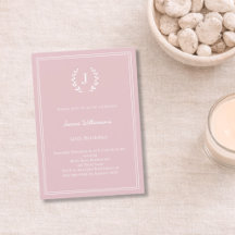 Minimalistisk födelsedags krans med monogram i ros