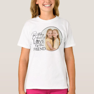 Minimalistisk födelsedagsbokstavsvän fotoram t shirt