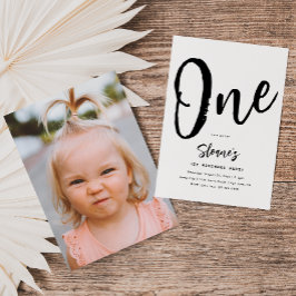 Minimalistisk födelsedagsinbjudan | Enkel födelsed Inbjudningar