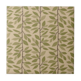 Minimalistisk Foliage Cascade Grönt Löv Kakelplatta