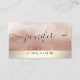Minimalistisk folie av professionell ro guld visitkort
