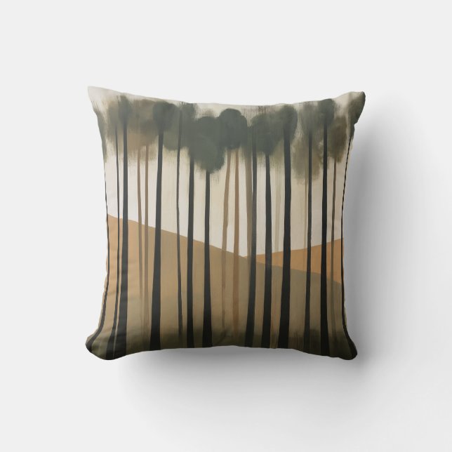 Minimalistisk Forest Backe Pillow Kudde (Framsida)