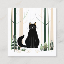 Minimalistisk Forest Cat är en ny kattras som vi h Fyrkantigt Visitkort