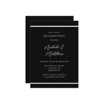 Minimalistisk Förlovningsfest i svartvitt