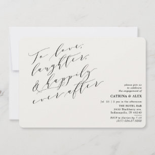 Minimalistisk Förlovningsfest till Kärlek-dotterci Inbjudningar