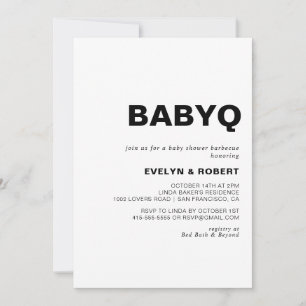 Minimalistisk formell babybabyknapp för babykläder inbjudningar