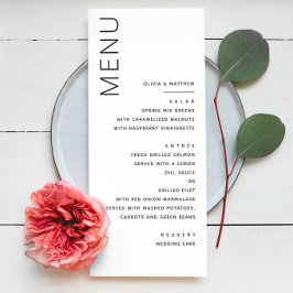Minimalistisk formell bröllop | Modern elegant mid Meny