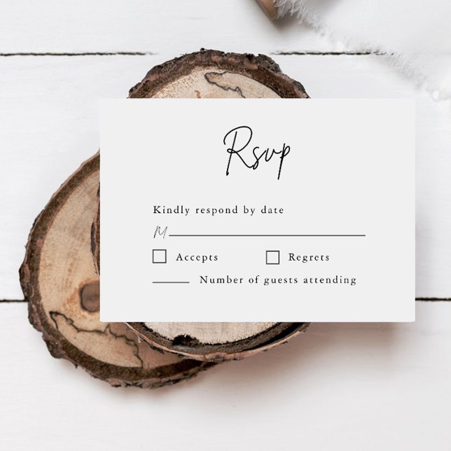 Minimalistisk formell bröllopsskrift OSA kort (Skapare uppladdad)