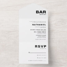 Minimalistisk formell Elegant Pub Mitzvah