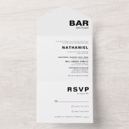 Minimalistisk formell Elegant Pub Mitzvah