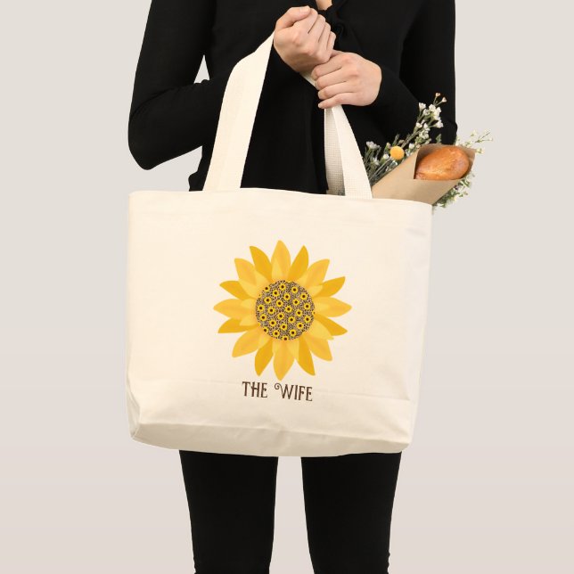 Minimalistisk formell Gult, solrosfrukost, bag Jumbo Tygkasse (Framsida (produkt))
