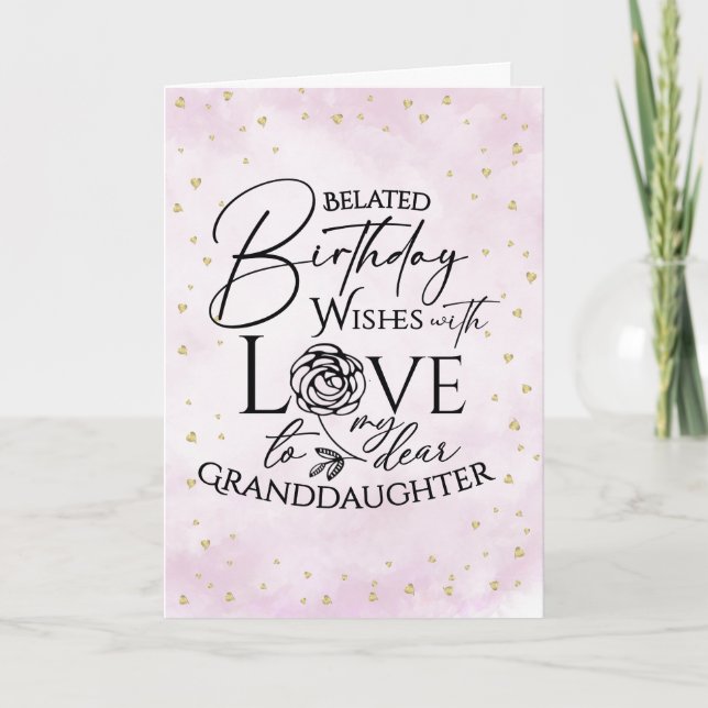 Minimalistisk Försenad Födelsedagskort För Dotterd Kort (Framsida)