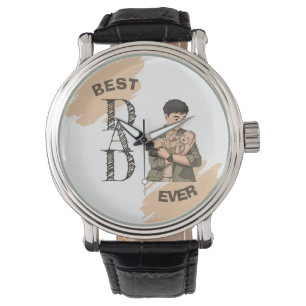 Minimalistisk Första Fars Dag Anime Stil Armbandsur