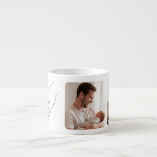 Minimalistisk Första Fars Dag Två Foto Mugg Espressomugg
