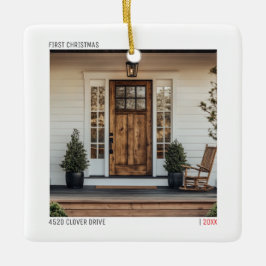 Minimalistisk första jul - ny hemornament julgransprydnad keramik