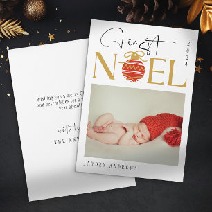 Minimalistisk Första Julen Baby Foto