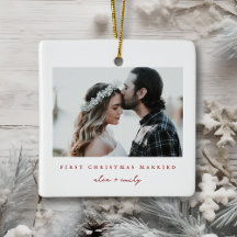 Minimalistisk Första Julen Gift Foto