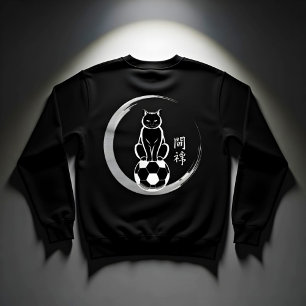 Minimalistisk fotbollskatt-tröja - Kvinnors casual T Shirt