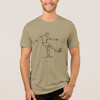 Minimalistisk fotbollslinje konst grafisk t-shirt