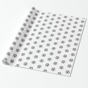 Minimalistisk fotbollsmönsterpresent presentpapper