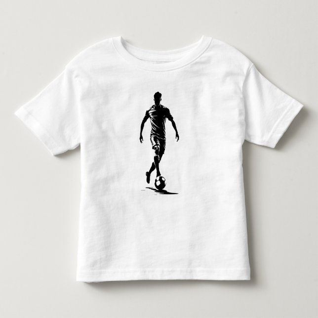 Minimalistisk fotbollsspelare Siluett Art T-shirt  (Framsida)