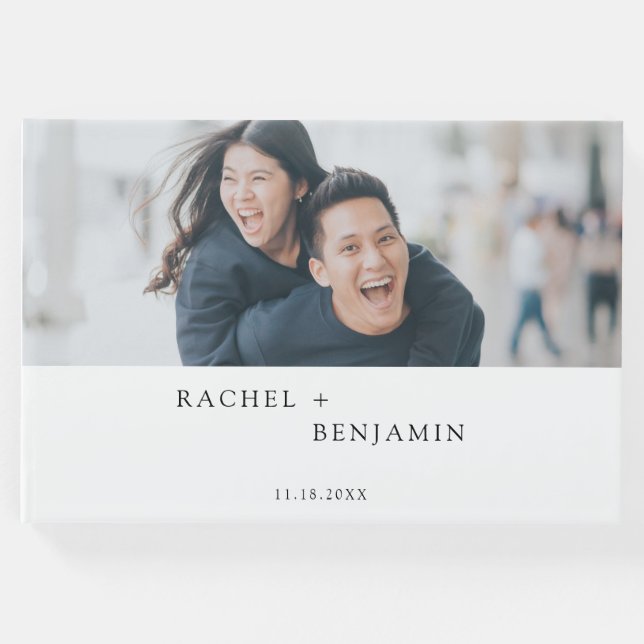 Minimalistisk foto av Bröllop-Anpassningsbar - enk Gästböcker (Framsida)