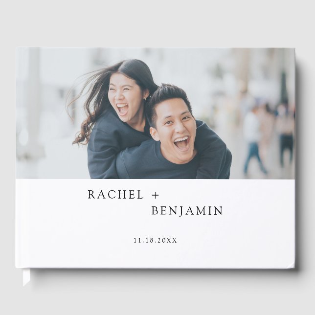 Minimalistisk foto av Bröllop-Anpassningsbar - enk Gästböcker (Framsida)