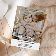 Minimalistisk foto-Dubbla Firande-födelsedag