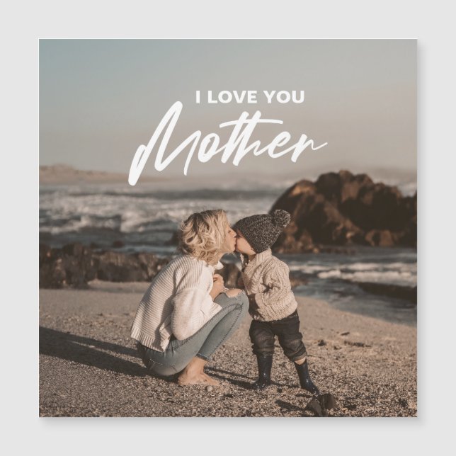Minimalistisk Foto Jag älskar dig Mamma Present Ma (Framsida)