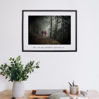Minimalistisk foto- och skrivmaskin-rubrik poster